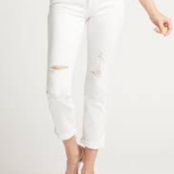7 For All Mankind Denim - 7 For All Mankind Josephina style white distressed pants size 27. Almost new